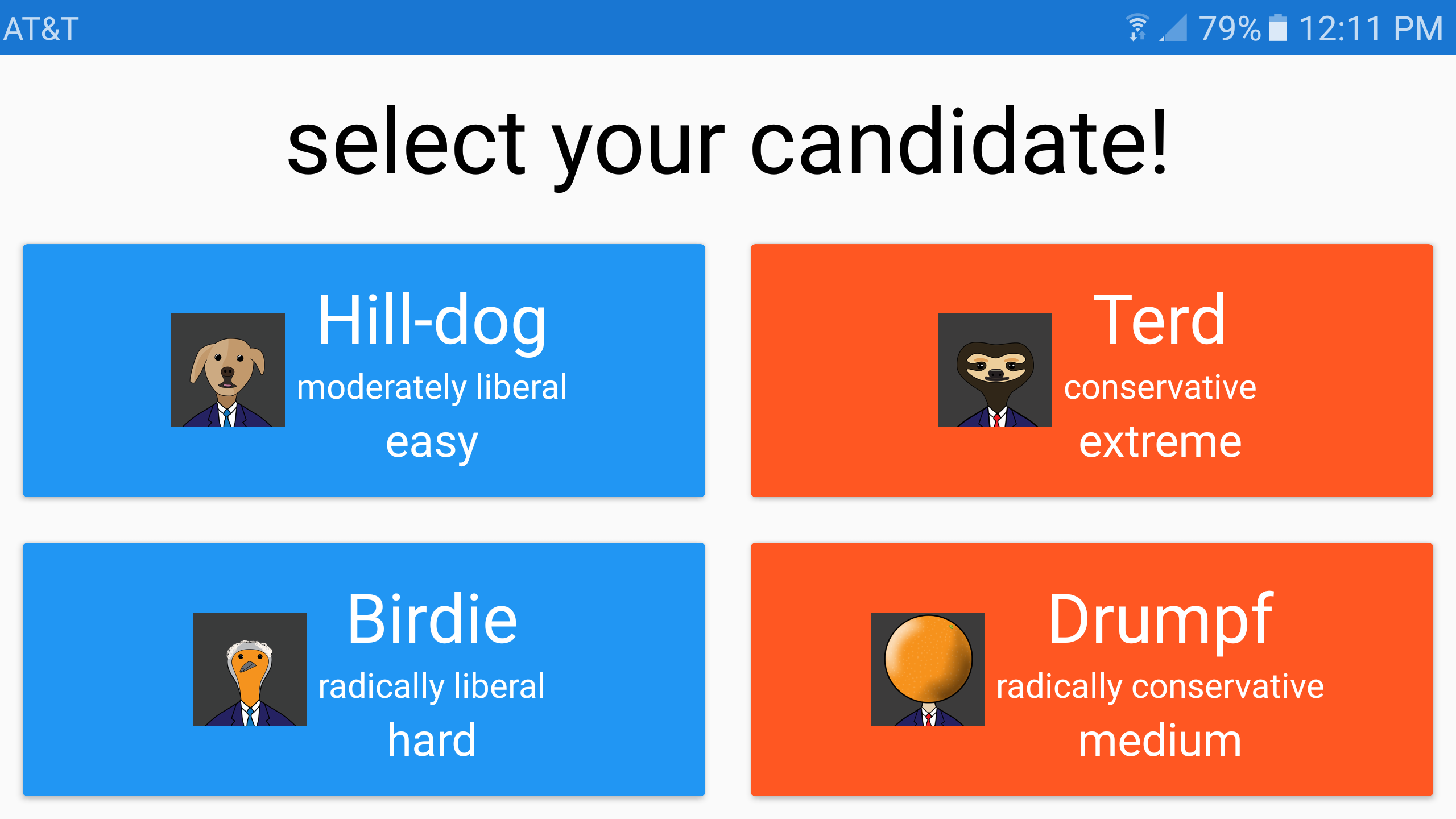 election simulator 2016 candidate selection